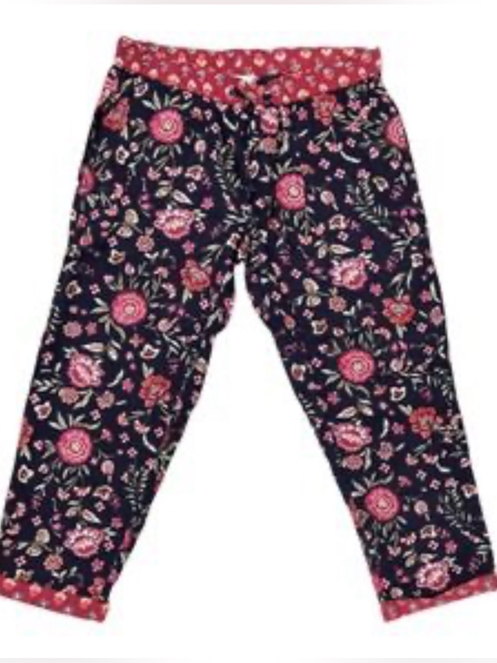 Sundance Navy and Pink Floral Pajama Bottoms